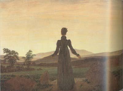 Caspar David Friedrich Woman Before the Setting Sun (mk10) oil painting picture